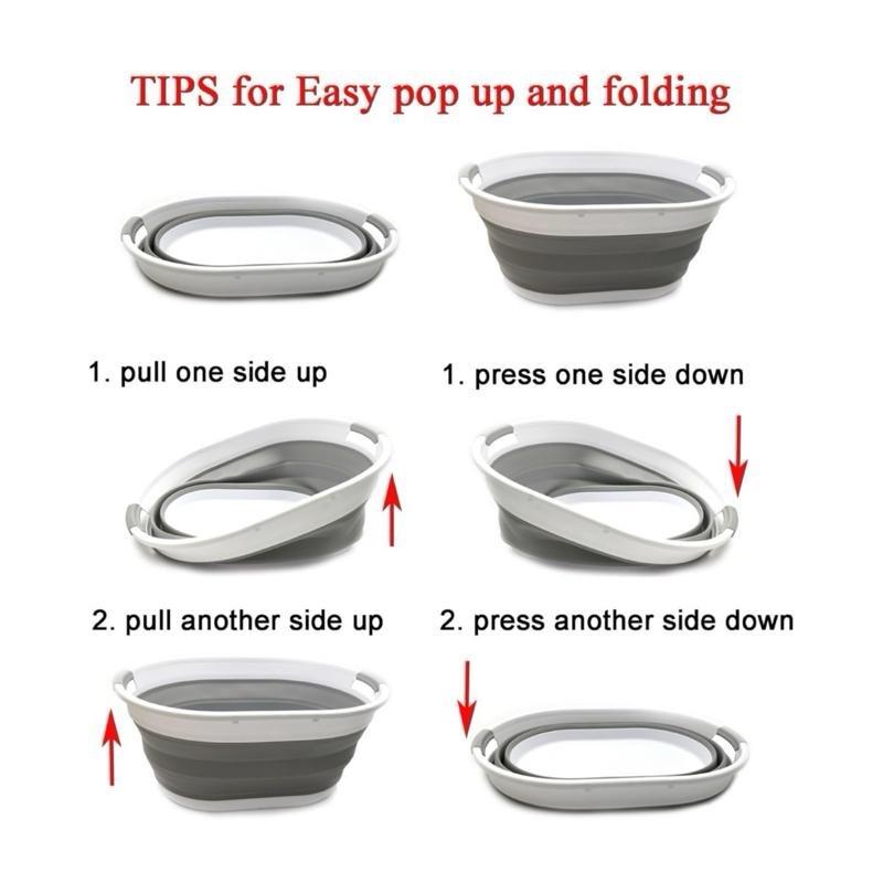 Set of 3 Collapsible Multi-Purpose Baskets – 3L, 5L, & 9L Storage Bundle