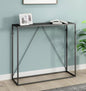 Bewdley Slim Console Table – Modern Matte Black Industrial Entryway Table (90cm)