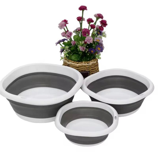 Set of 3 Collapsible Multi-Purpose Baskets – 3L, 5L, & 9L Storage Bundle