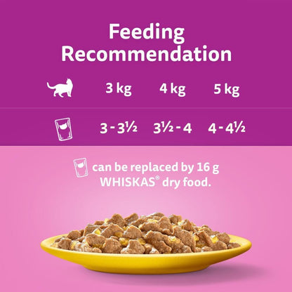 Whiskas 1+ Poultry Feast in Jelly Mega Pack – 40 x 85g Pouches