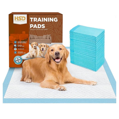 HSD Premium Puppy Training Pads – Leakproof 60x60cm Pee Mats (Pack of 50 or 100,150)