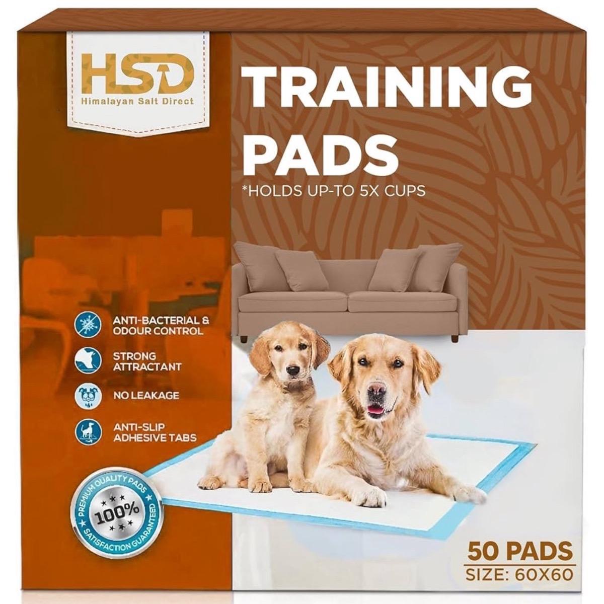 HSD Premium Puppy Training Pads – Leakproof 60x60cm Pee Mats (Pack of 50 or 100,150)