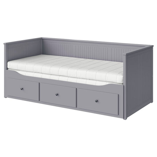 -in-1 Heritage Daybed with 3 Storage Drawers & Double Mattress Set (80x200 cm)