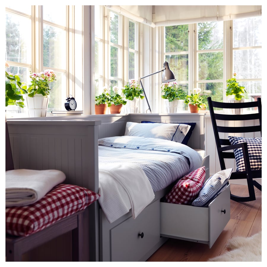 -in-1 Heritage Daybed with 3 Storage Drawers & Double Mattress Set (80x200 cm)