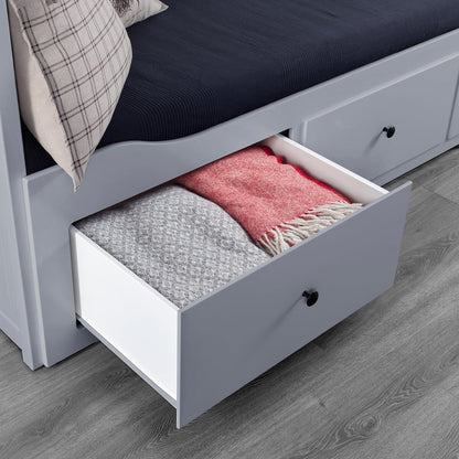 -in-1 Heritage Daybed with 3 Storage Drawers & Double Mattress Set (80x200 cm)