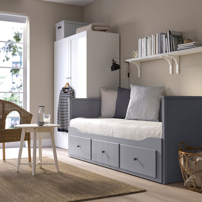 -in-1 Heritage Daybed with 3 Storage Drawers & Double Mattress Set (80x200 cm)