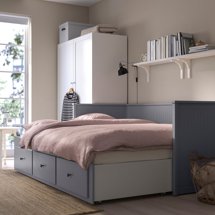 -in-1 Heritage Daybed with 3 Storage Drawers & Double Mattress Set (80x200 cm)