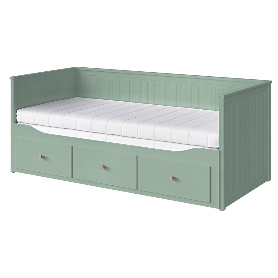 -in-1 Heritage Daybed with 3 Storage Drawers & Double Mattress Set (80x200 cm)