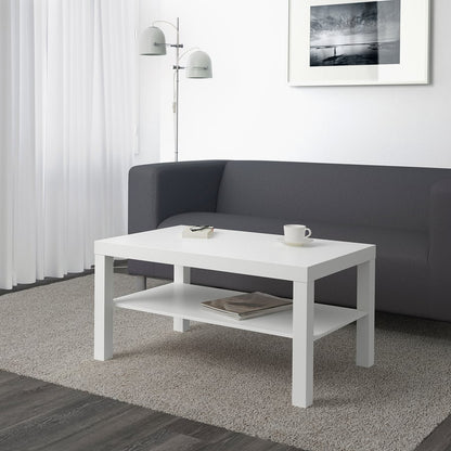 Nordic Minimalist Coffee Table with Storage Shelf – 90x55 cm (3 Finishes)