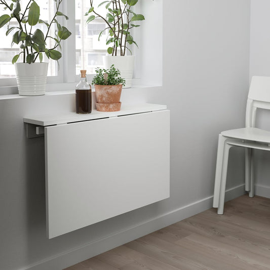 Space-Saving Floating Wall Desk & Folding Dining Table (74x60 cm)